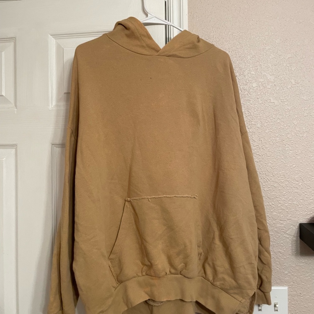 Pull&Bear tan oversized hoodie SIZE L